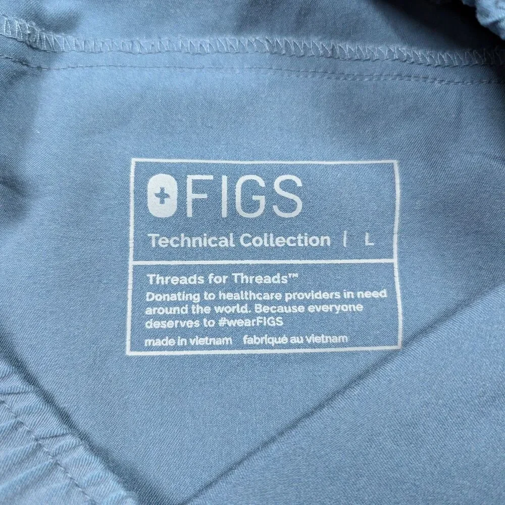 FIGS Tansen Jogger Scrub Pants Large Blue Technical Collection Medical